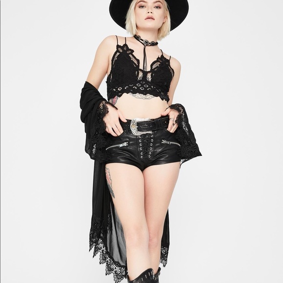 NWT Free People Bohemian Adella Bralette in Black - Picture 3 of 15